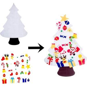 3.2ft DIY Felt Christmas Tree Sets Detachable Toy Kids Wall Hanging Decor Gift